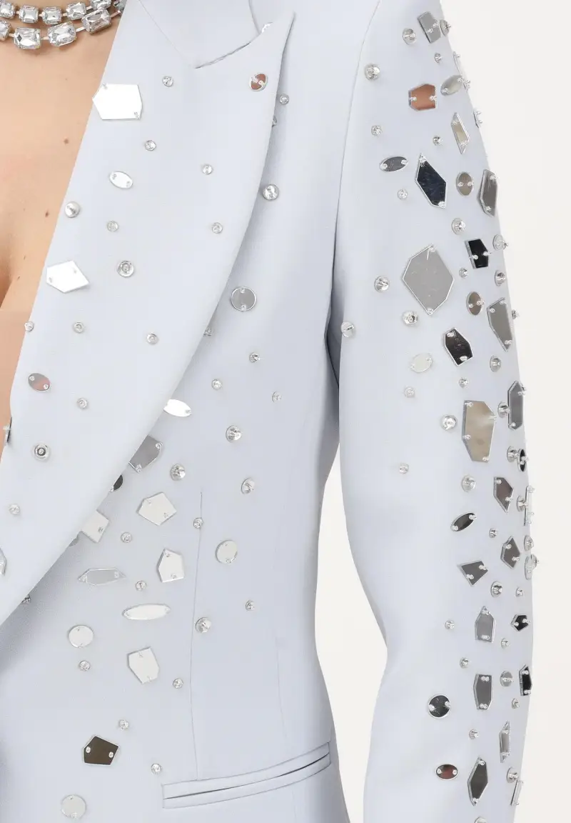 Giacca Macna polvere da donna con applicazioni gioiello miniatura 3