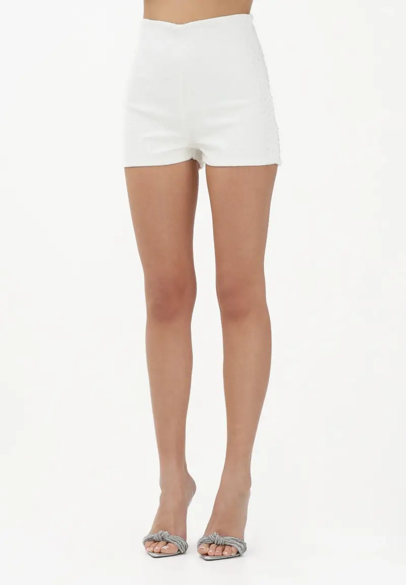 Shorts elegante Payra bianco da donna