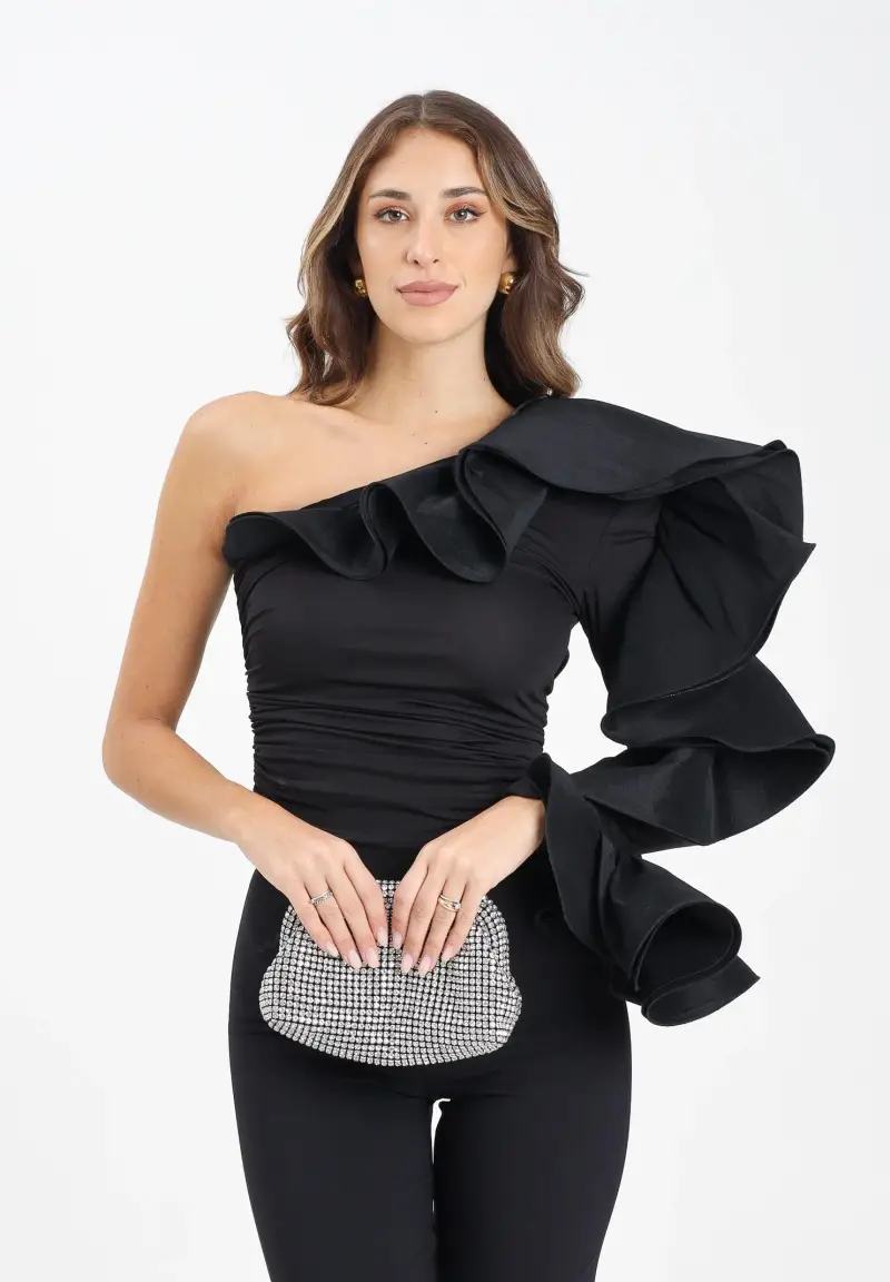 ALMA SANCHEZ Top Donna Nero 2817994 miniatura 2