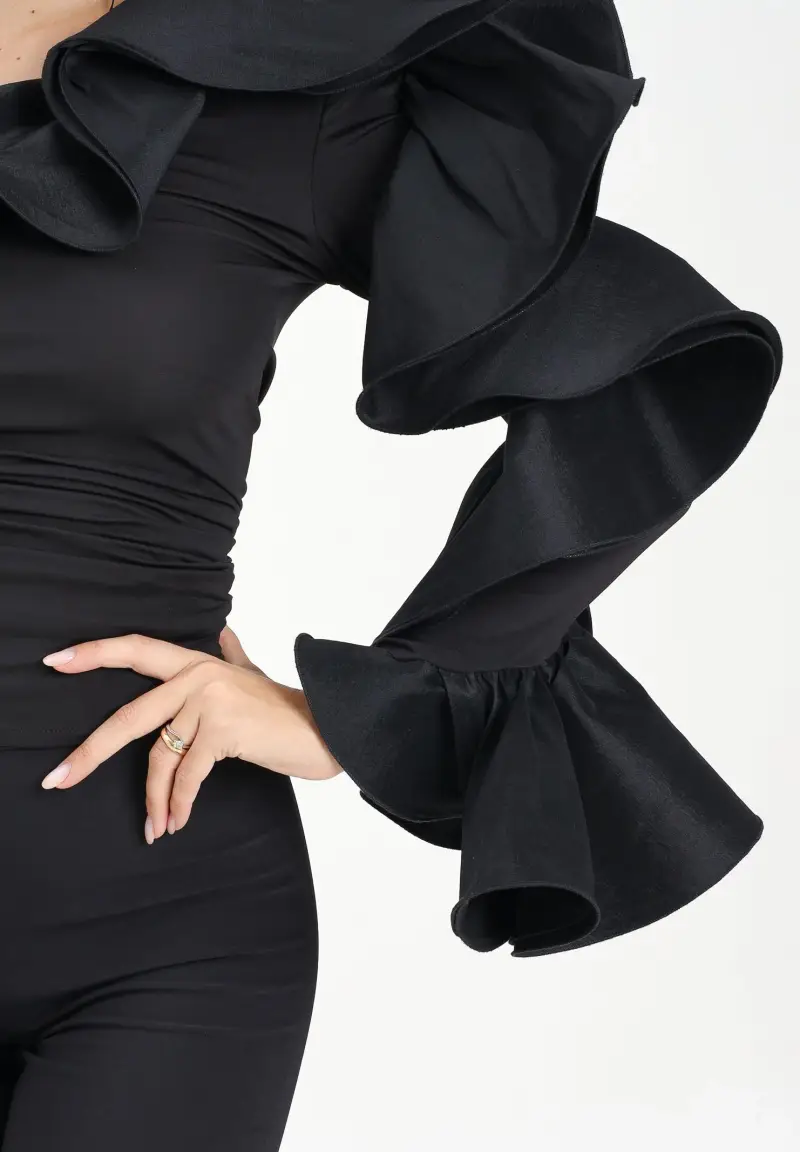 ALMA SANCHEZ Top Donna Nero 2817994 miniatura 3