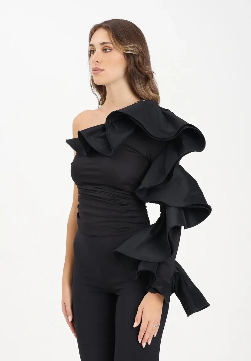 Top Tasia nero da donna