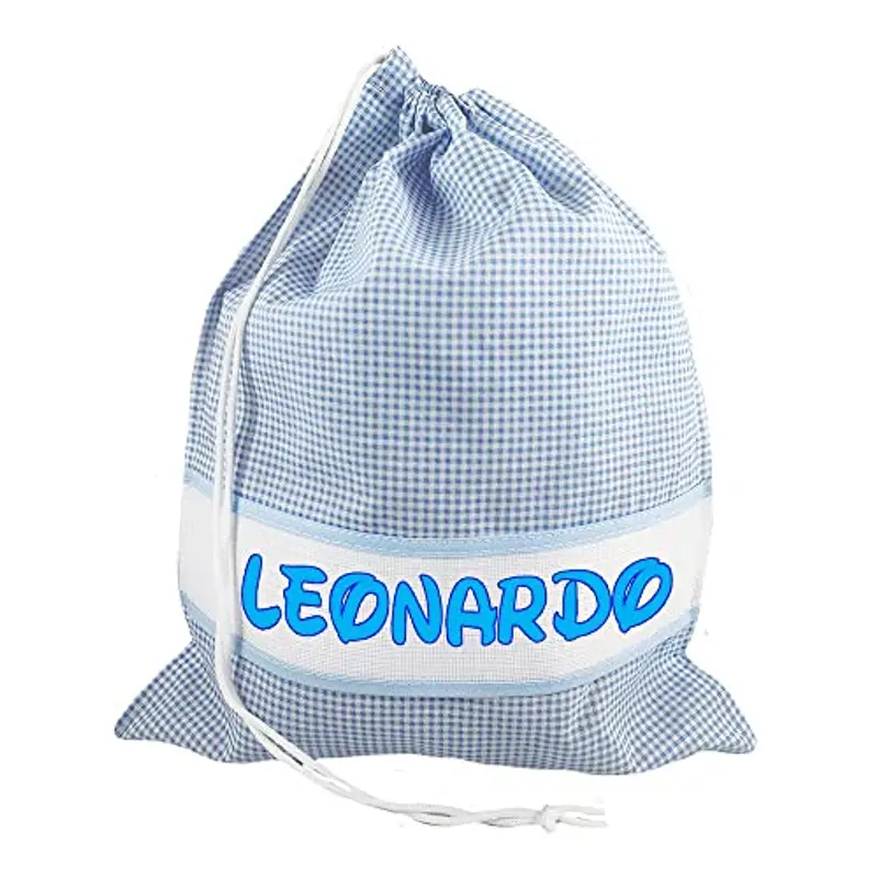 ALMATEX SRL ASILO PERSONALIZZATO CON NOME sacchetto cm.31x36 con fascia PERSONALIZZATI Cotone 100% Made in Italy - CONSEGNA TEMPESTIVA miniatura 2