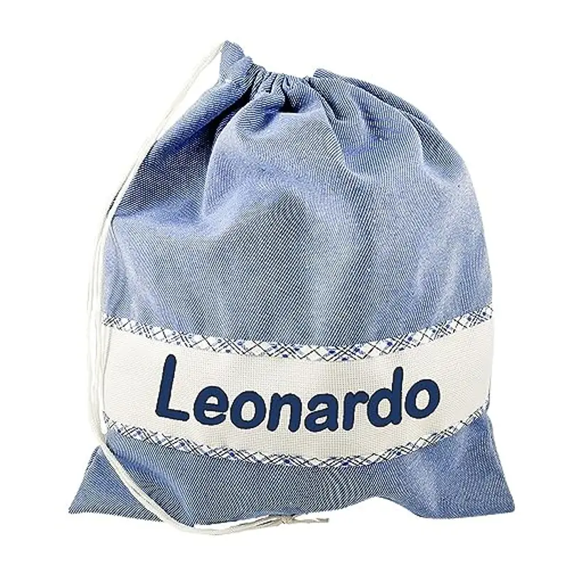 ALMATEX SRL ASILO PERSONALIZZATO CON NOME sacchetto cm.31x36 con fascia PERSONALIZZATI Cotone 100% Made in Italy - CONSEGNA TEMPESTIVA