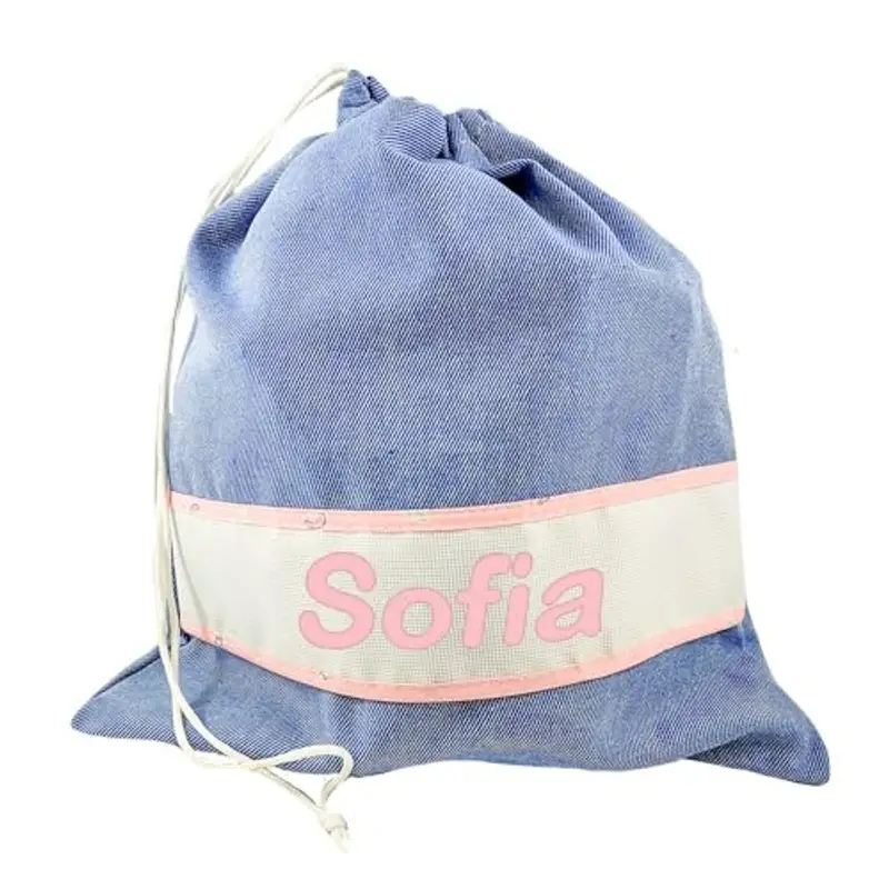 ALMATEX SRL ASILO PERSONALIZZATO CON NOME sacchetto cm.31x36 con fascia PERSONALIZZATI Cotone 100% Made in Italy - CONSEGNA TEMPESTIVA miniatura 2