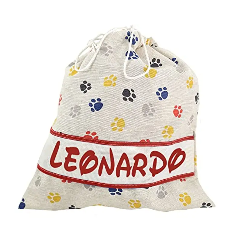 ALMATEX SRL ASILO PERSONALIZZATO CON NOME sacchetto cm.31x36 con fascia PERSONALIZZATI Cotone 100% Made in Italy - CONSEGNA TEMPESTIVA (ZAMPA ROSSO)
