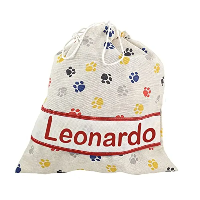 ALMATEX SRL ASILO PERSONALIZZATO CON NOME sacchetto cm.31x36 con fascia PERSONALIZZATI Cotone 100% Made in Italy - CONSEGNA TEMPESTIVA (ZAMPA ROSSO) miniatura 2