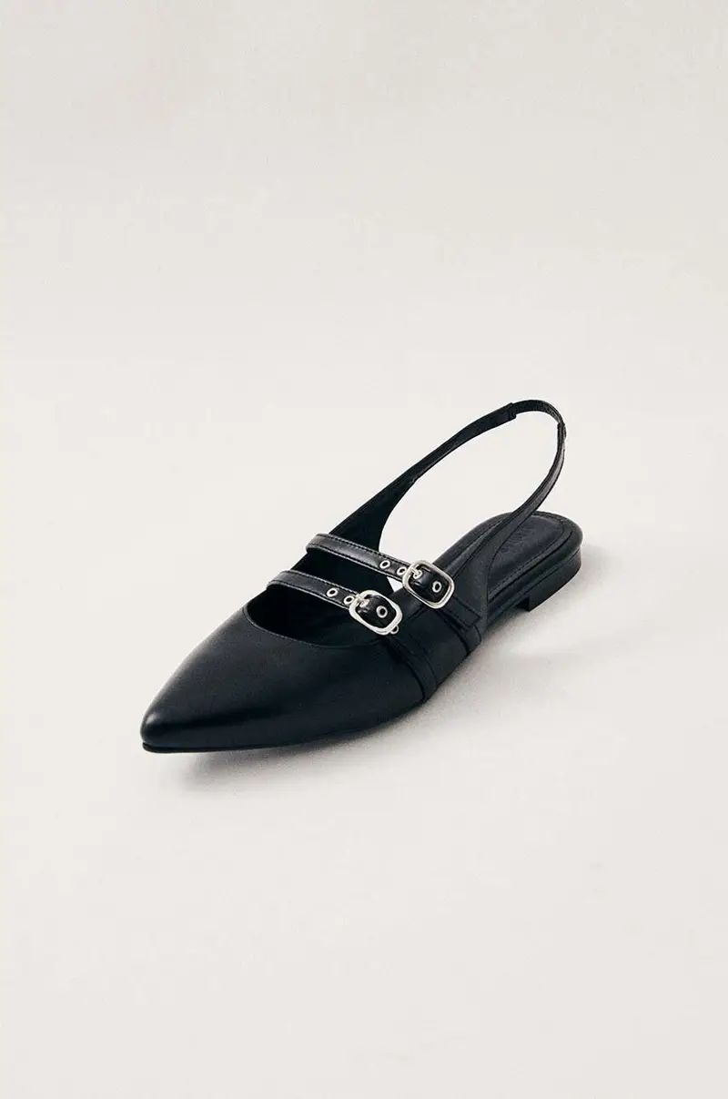 balerrine in pelle Wren colore nero S100495-01 miniatura 5