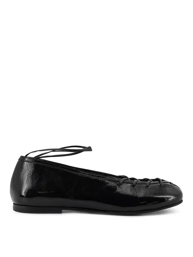 Ballerina Bumi In Pelle Verniciata Nero