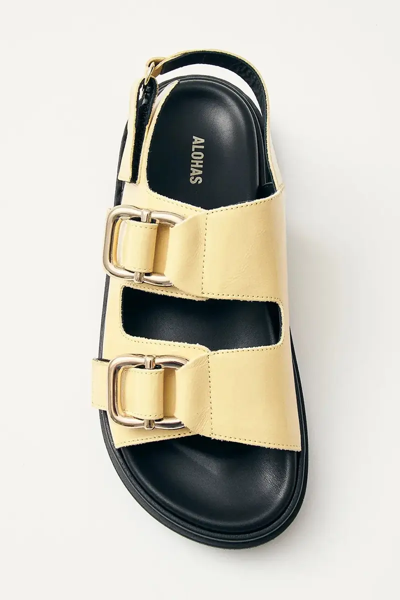 sandali in pelle Harper donna colore giallo S100731-02 miniatura 5