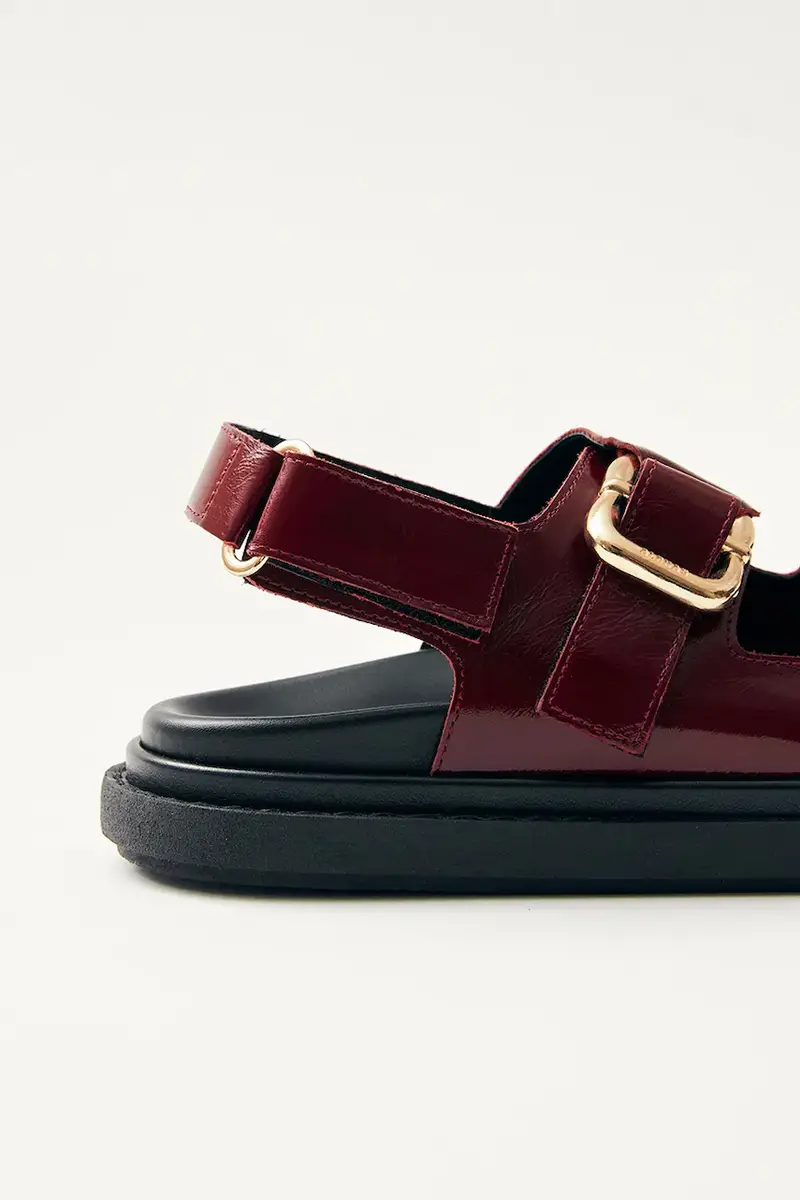 sandali in pelle Harper donna colore granata S100731-01 miniatura 2