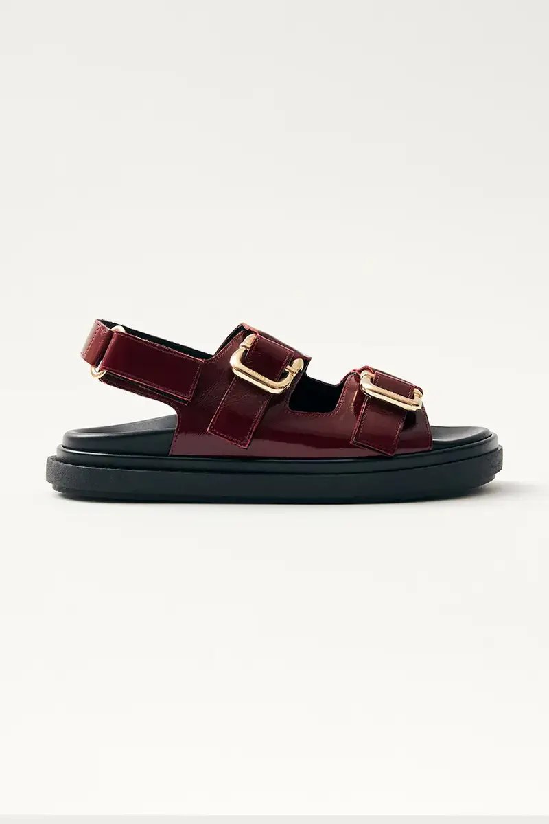 sandali in pelle Harper donna colore granata S100731-01