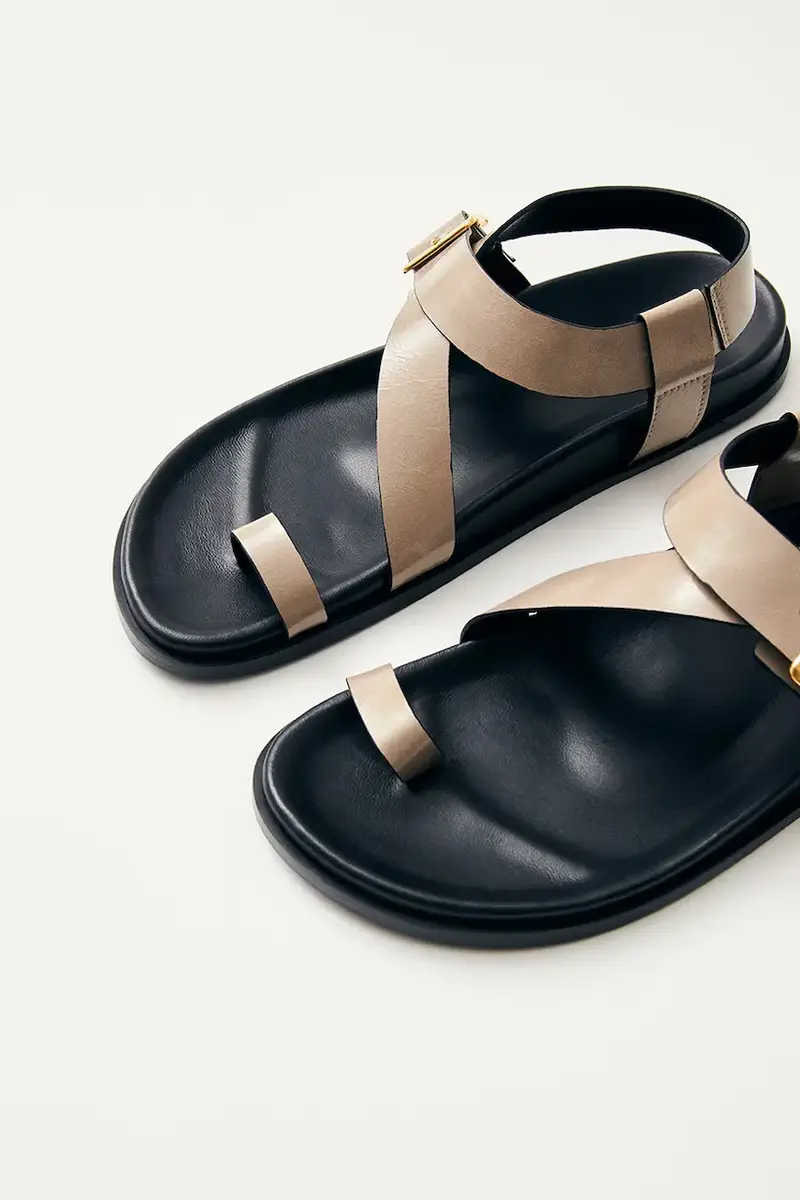 sandali in pelle Siren donna colore beige S100740-02 miniatura 4