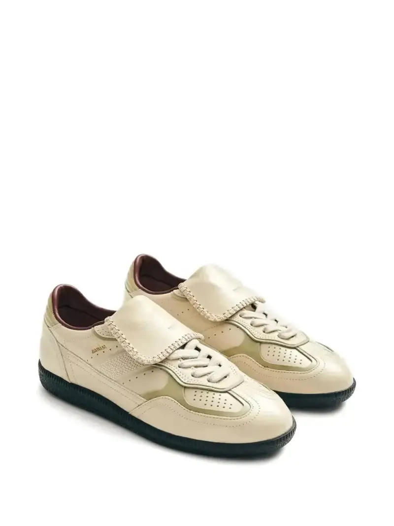 Alohas Sneakers beige in pelle per uomo miniatura 2