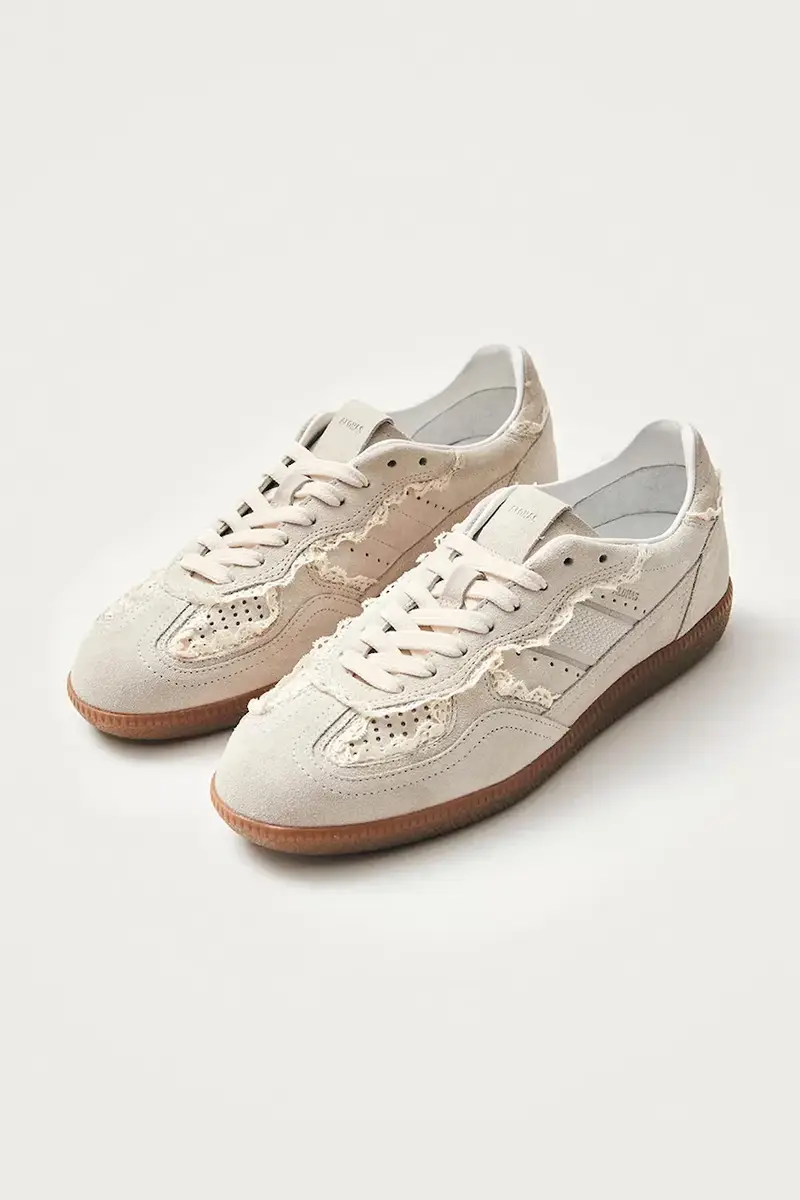 sneakers in camoscio Tb.490 colore beige S100823-01 miniatura 2