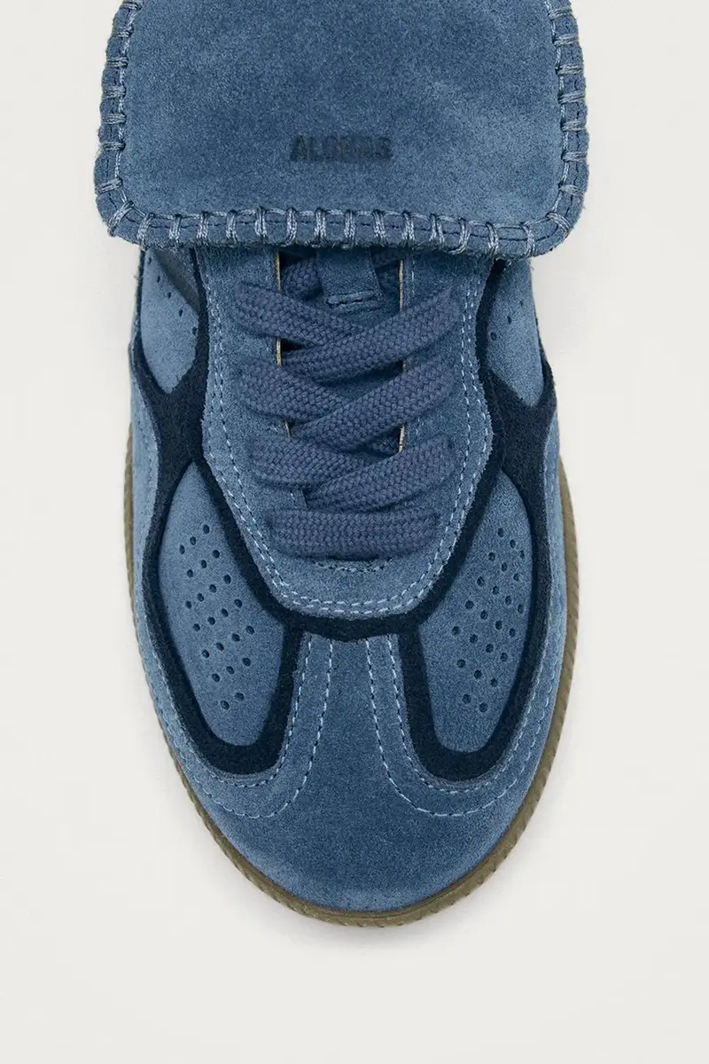 sneakers in camoscio Tb.490 colore blu S100917-02 miniatura 4