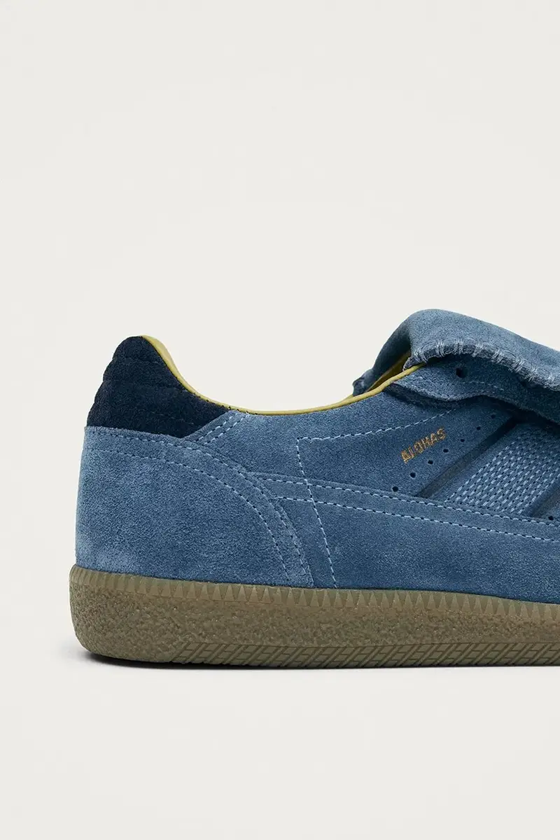 sneakers in camoscio Tb.490 colore blu S100917-02 miniatura 5