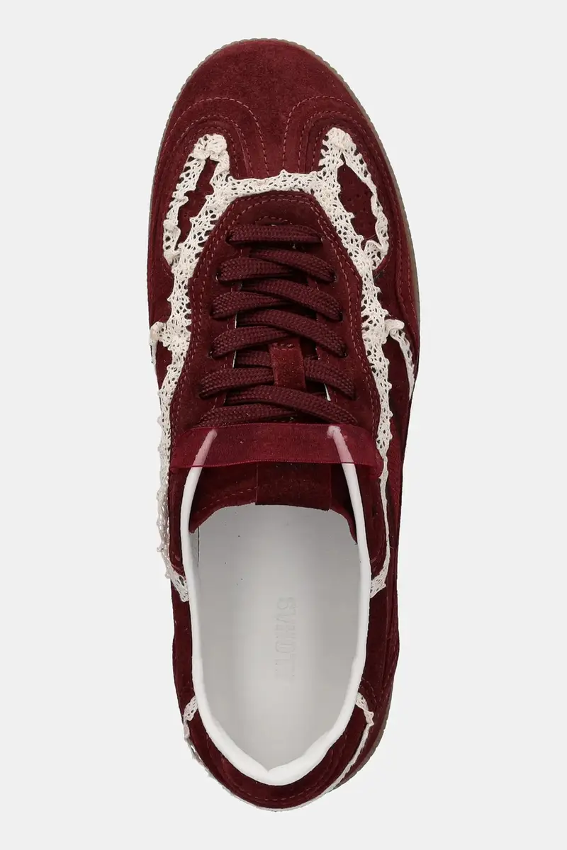 sneakers in camoscio Tb.490 colore granata S100823-03 miniatura 4