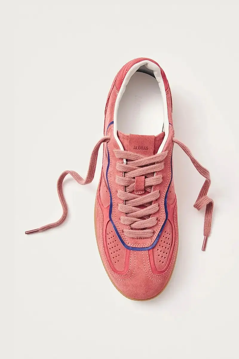 sneakers in camoscio Tb.490 colore rosa S100471.09 miniatura 4