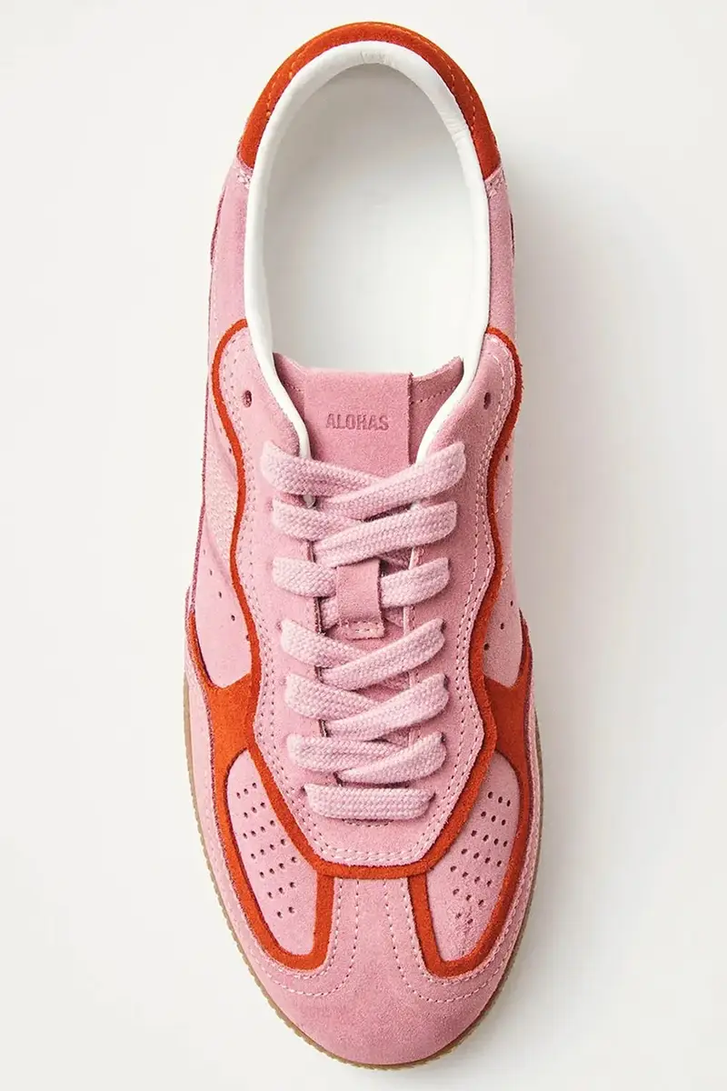 sneakers in camoscio Tb.490 colore rosa S100471-13 miniatura 4