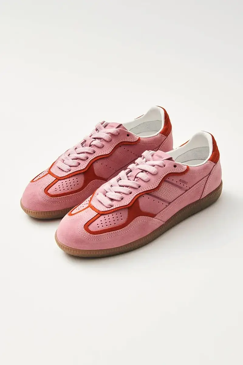 sneakers in camoscio Tb.490 colore rosa S100471-13 miniatura 5