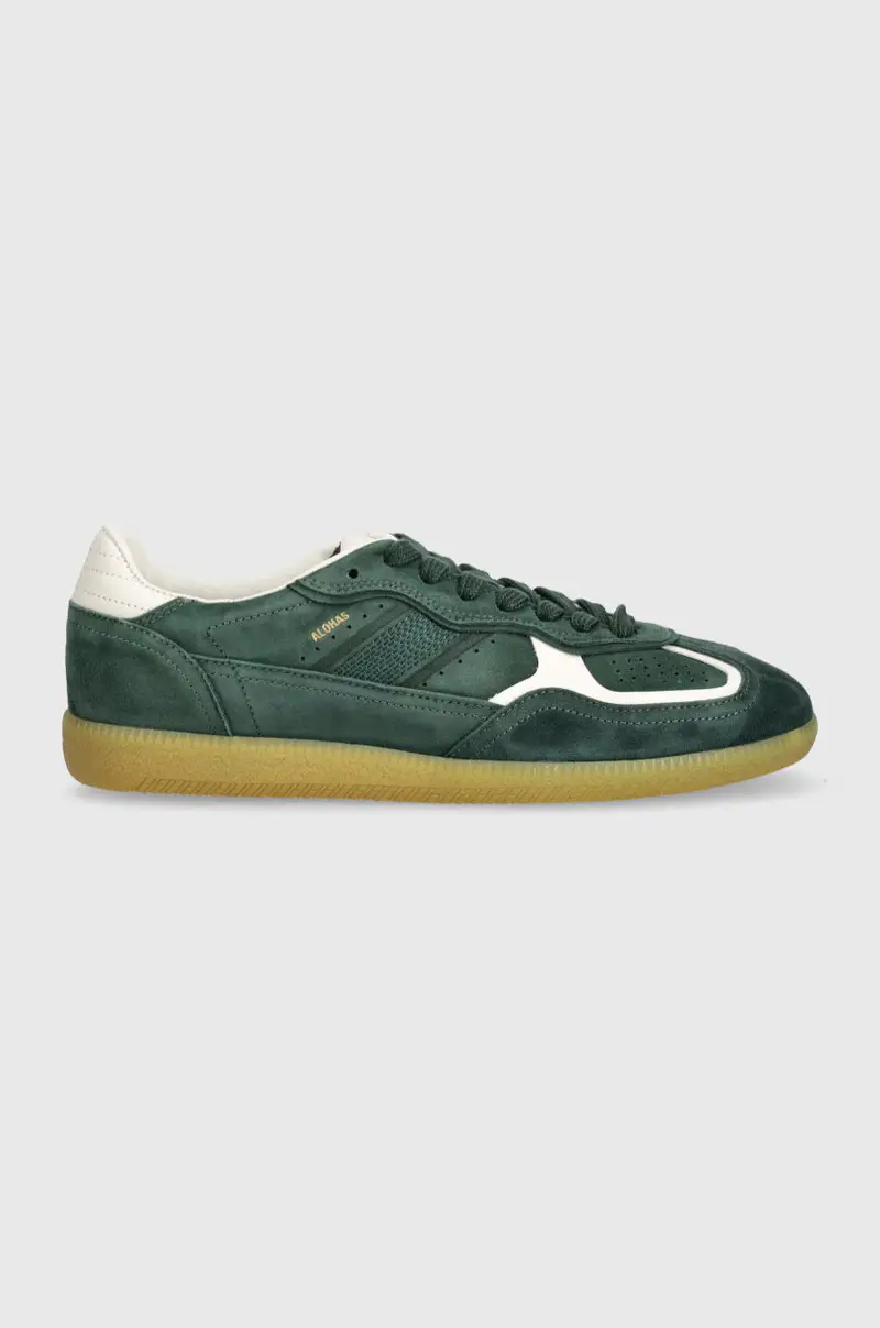 sneakers in camoscio Tb.490 colore verde S100471-04 miniatura 2