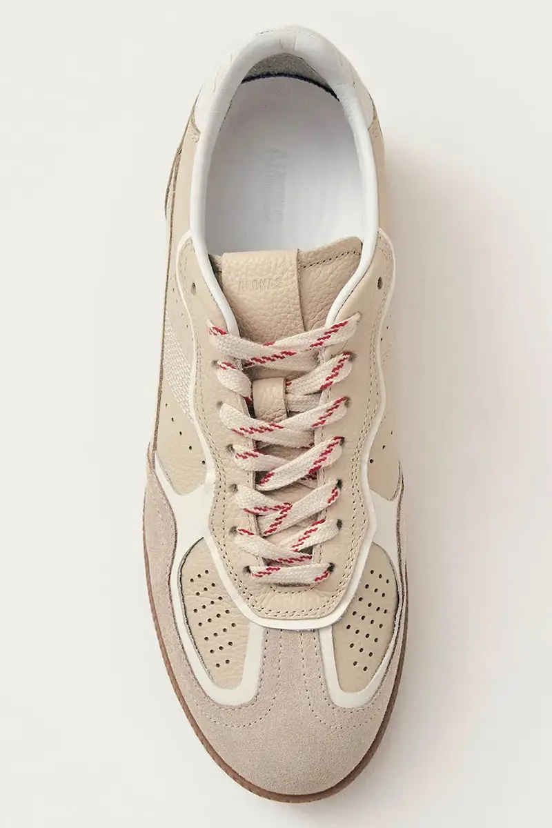 sneakers in camoscio Tb.490 donna colore beige S100709-01 miniatura 2