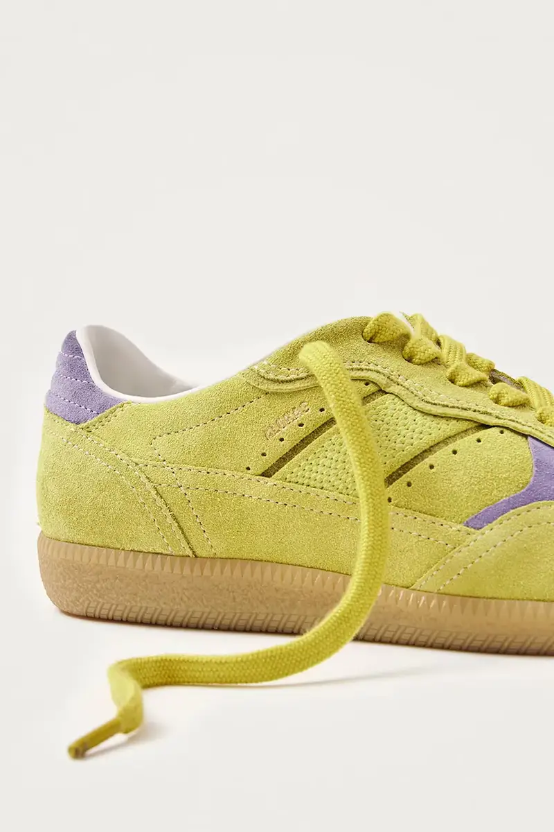 sneakers in camoscio Tb.490 donna colore verde S100471-08 Giallo miniatura 5