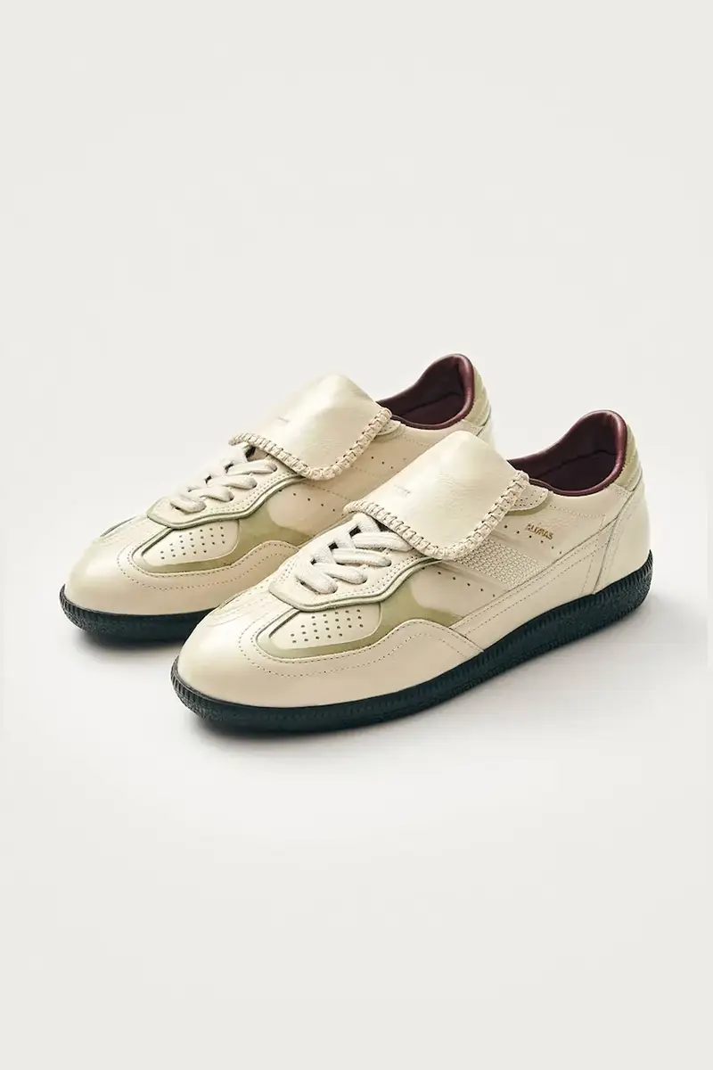 sneakers in pelle Tb.490 colore beige S100829-02 miniatura 2