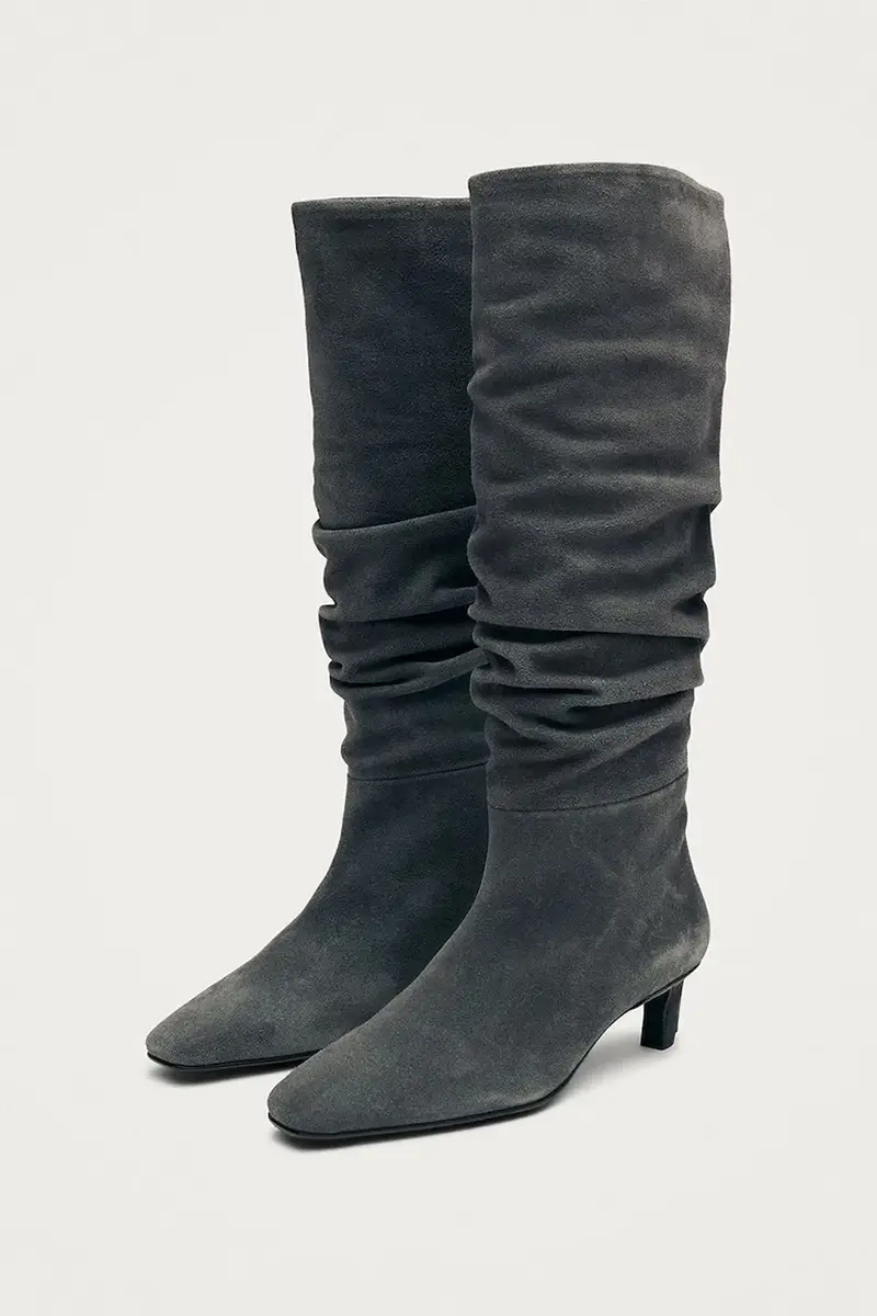 stivaletti alla caviglia in camoscio Kalila donna colore grigio S101173-01 miniatura 2