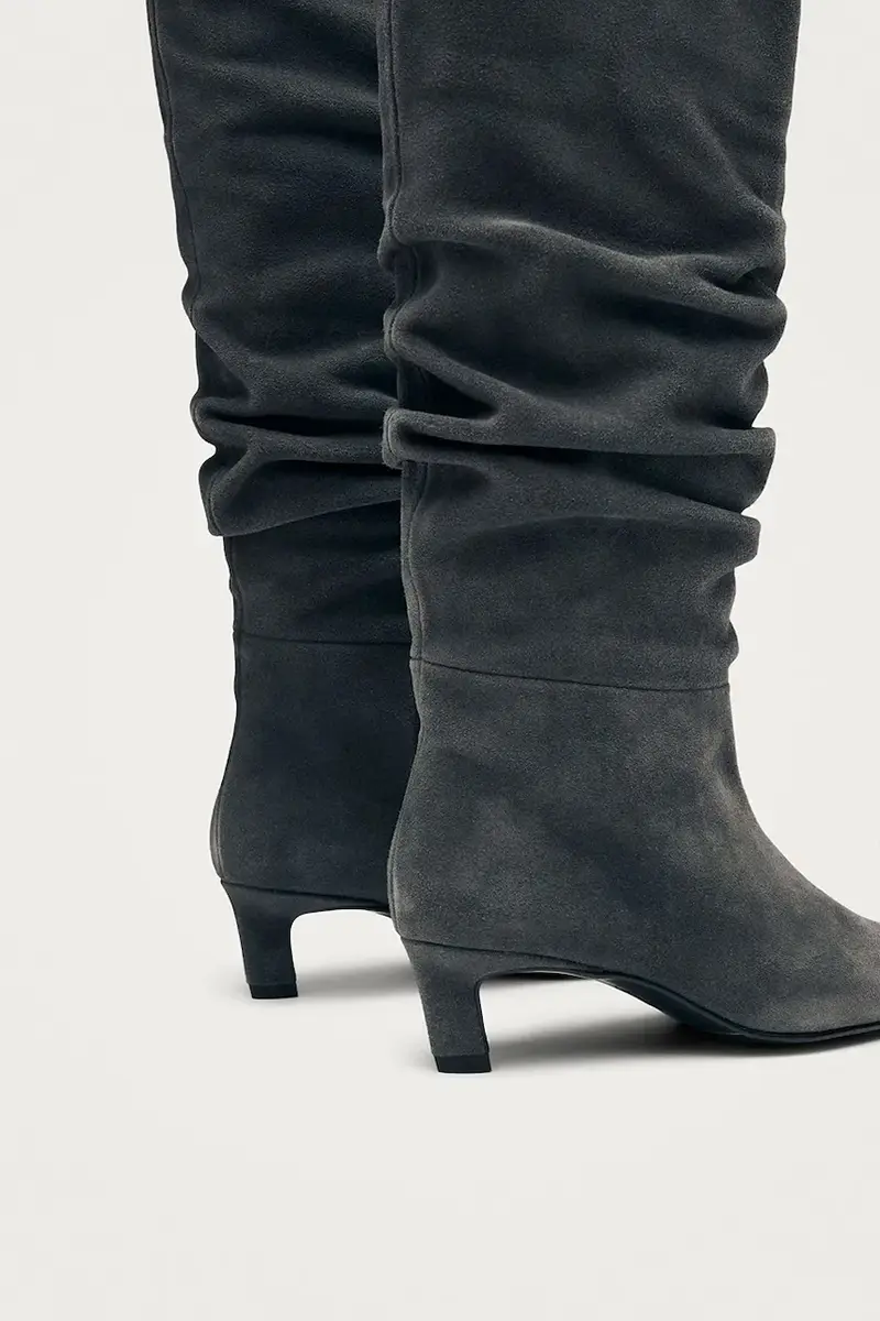 stivaletti alla caviglia in camoscio Kalila donna colore grigio S101173-01 miniatura 4