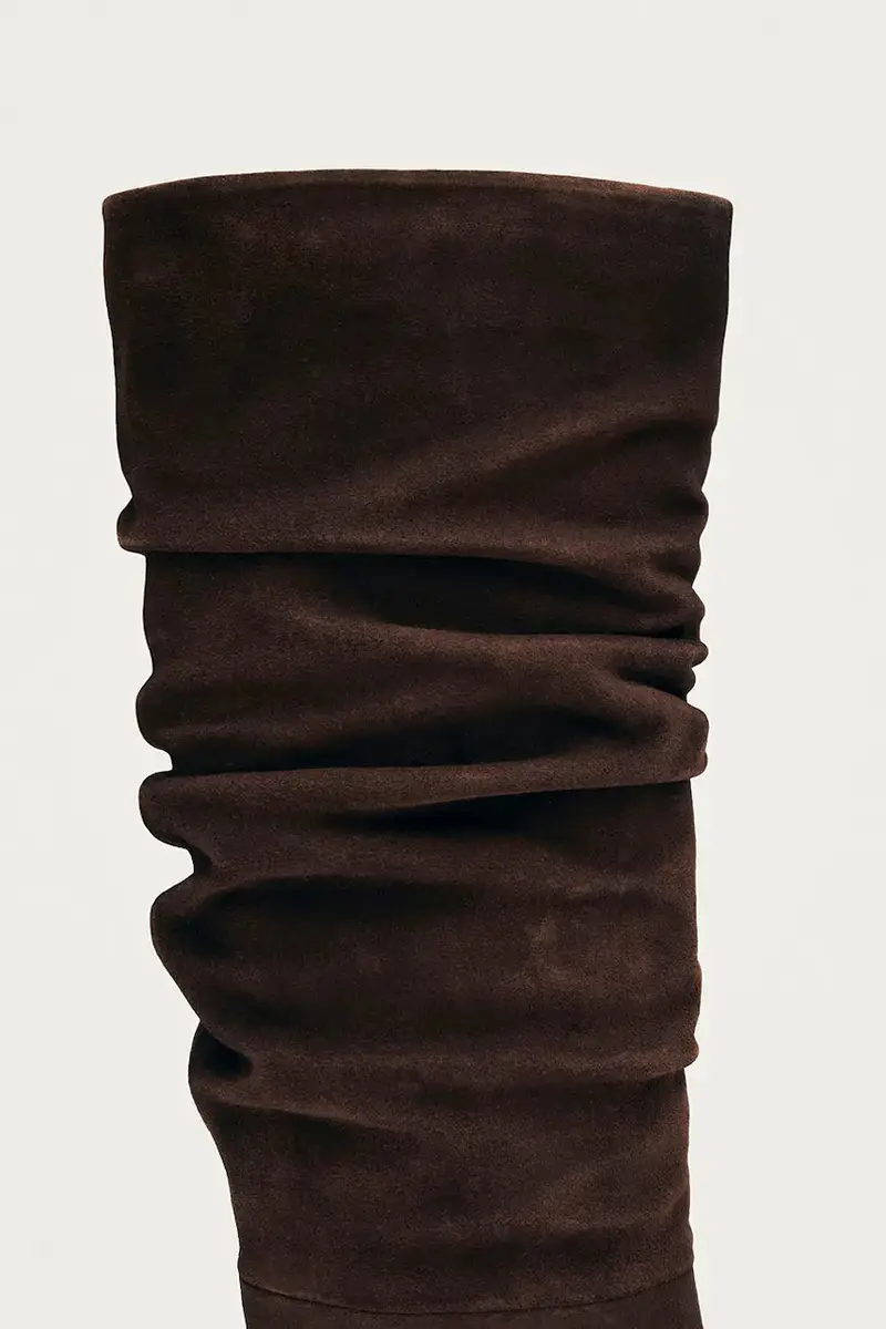 stivaletti alla caviglia in camoscio Kalila Marrone miniatura 3