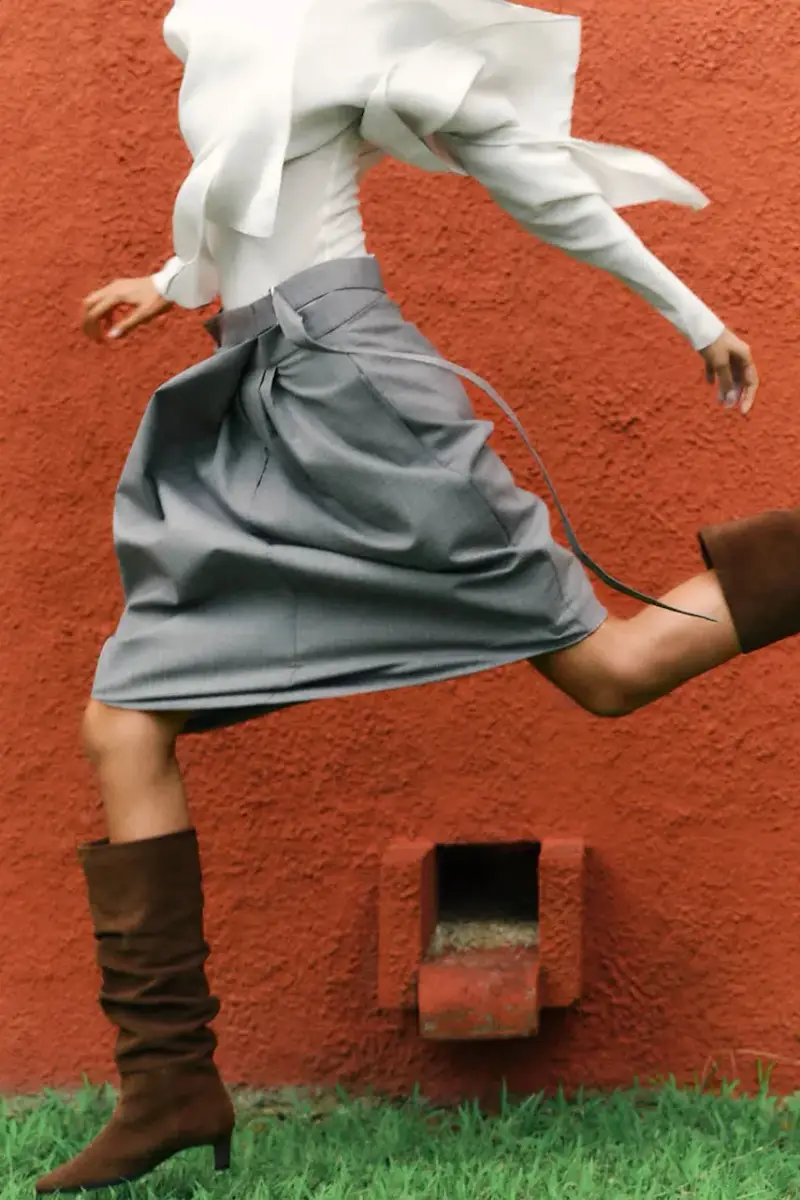 stivaletti alla caviglia in camoscio Kalila Marrone miniatura 5