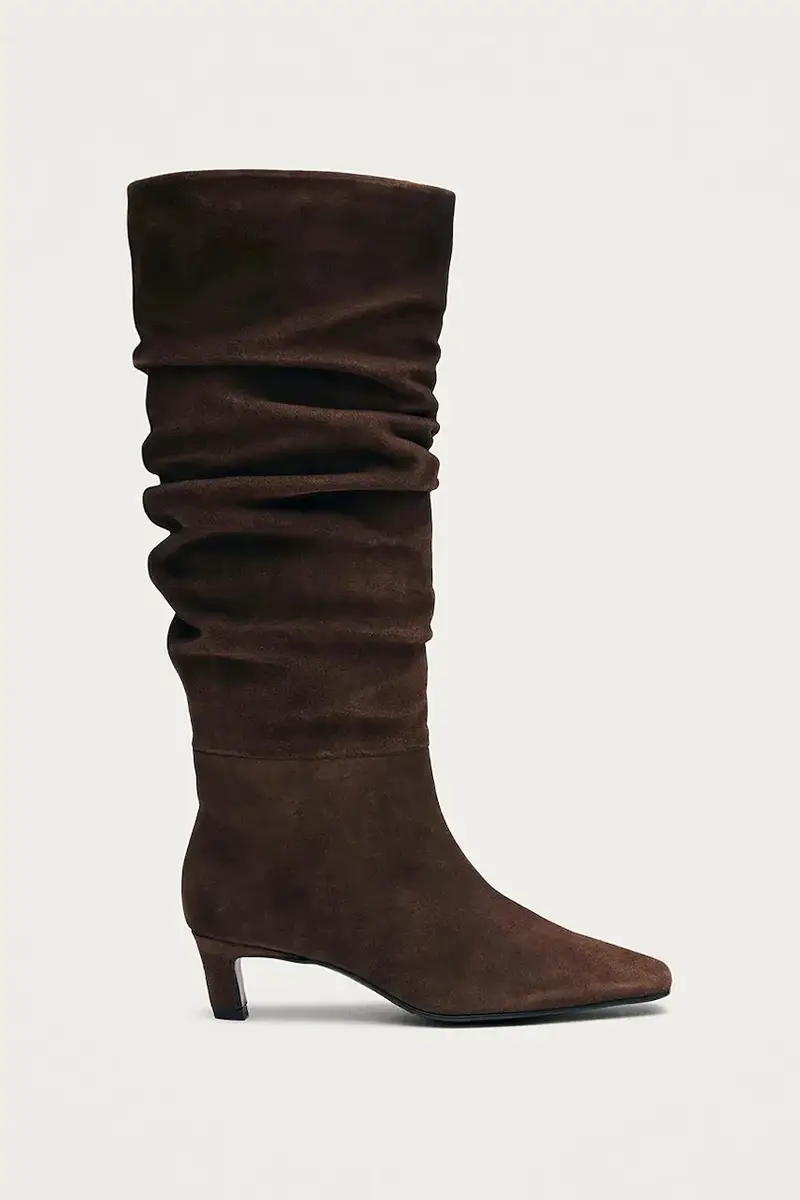 stivaletti alla caviglia in camoscio Kalila Marrone