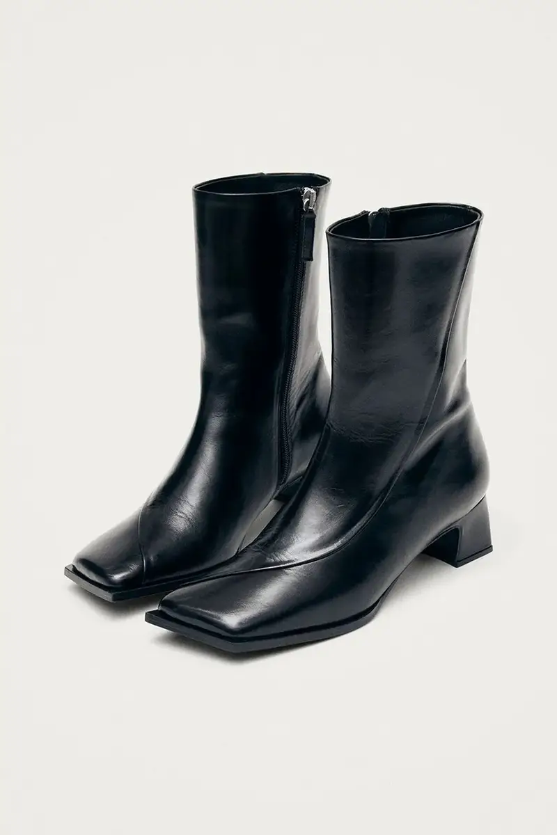 stivaletti alla caviglia in pelle Chantal donna colore nero S100988-01 miniatura 2