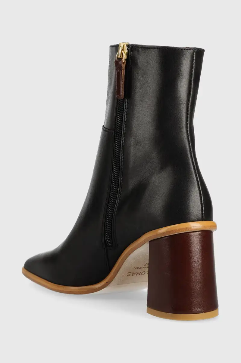 stivaletti alla caviglia in pelle West donna BTWCP1.143 Nero miniatura 3