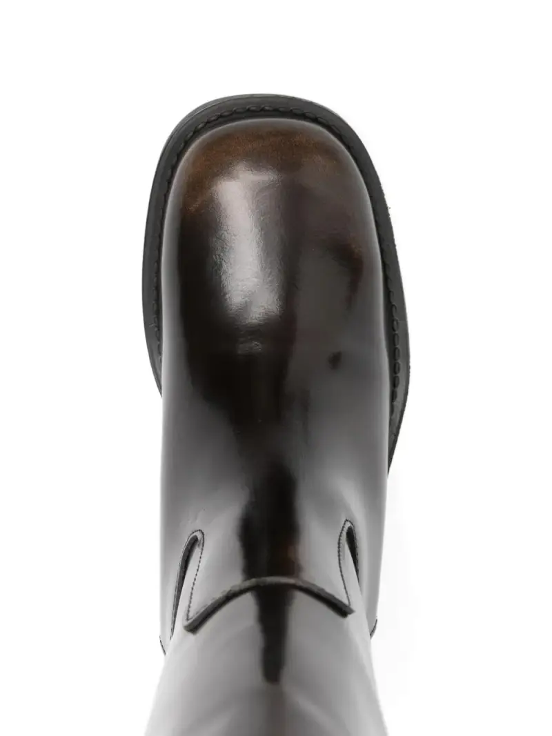 Alohas Stivali marrone in pelle effetto consumato miniatura 2