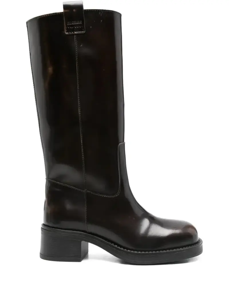 Alohas Stivali marrone in pelle effetto consumato