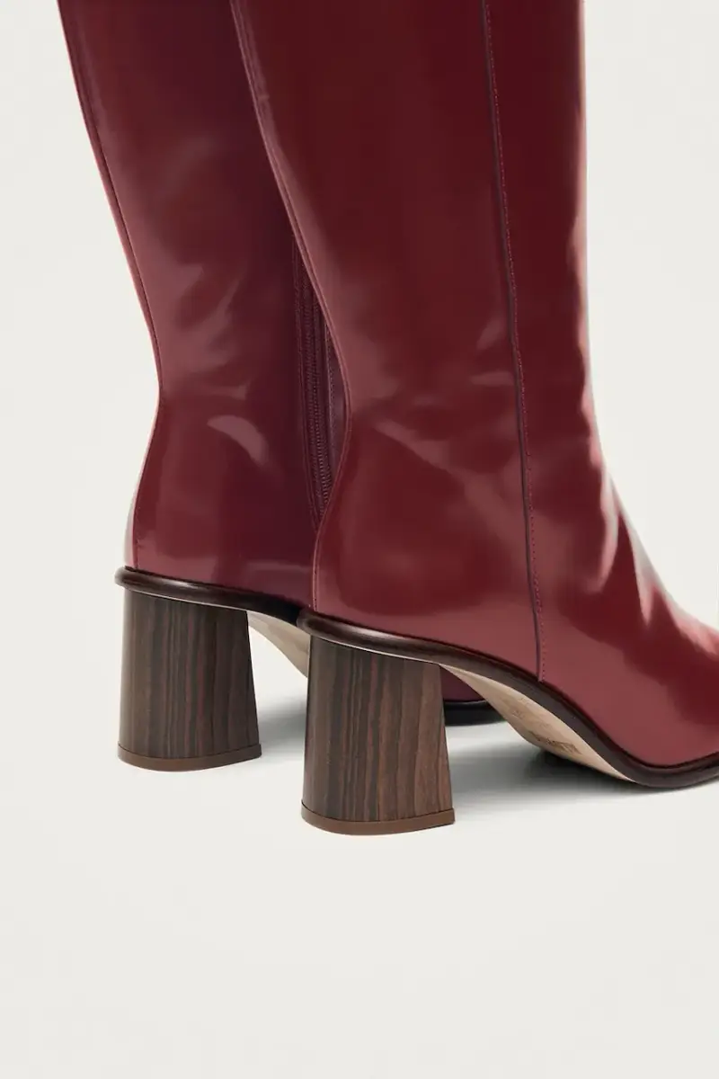 stivali in pelle East Sleek donna colore granata S100826-01 miniatura 3