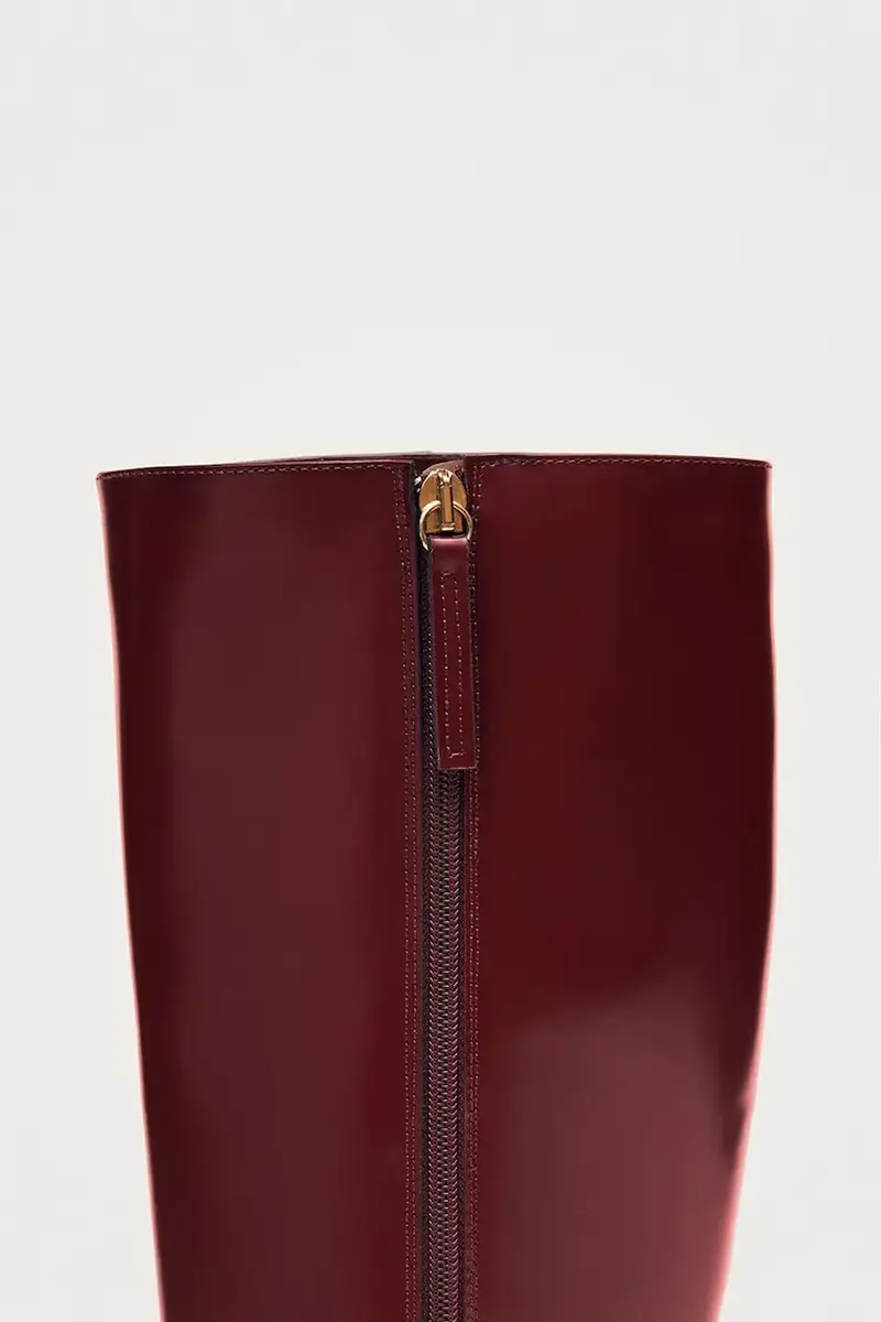 stivali in pelle East Sleek donna colore granata S100826-01 miniatura 4