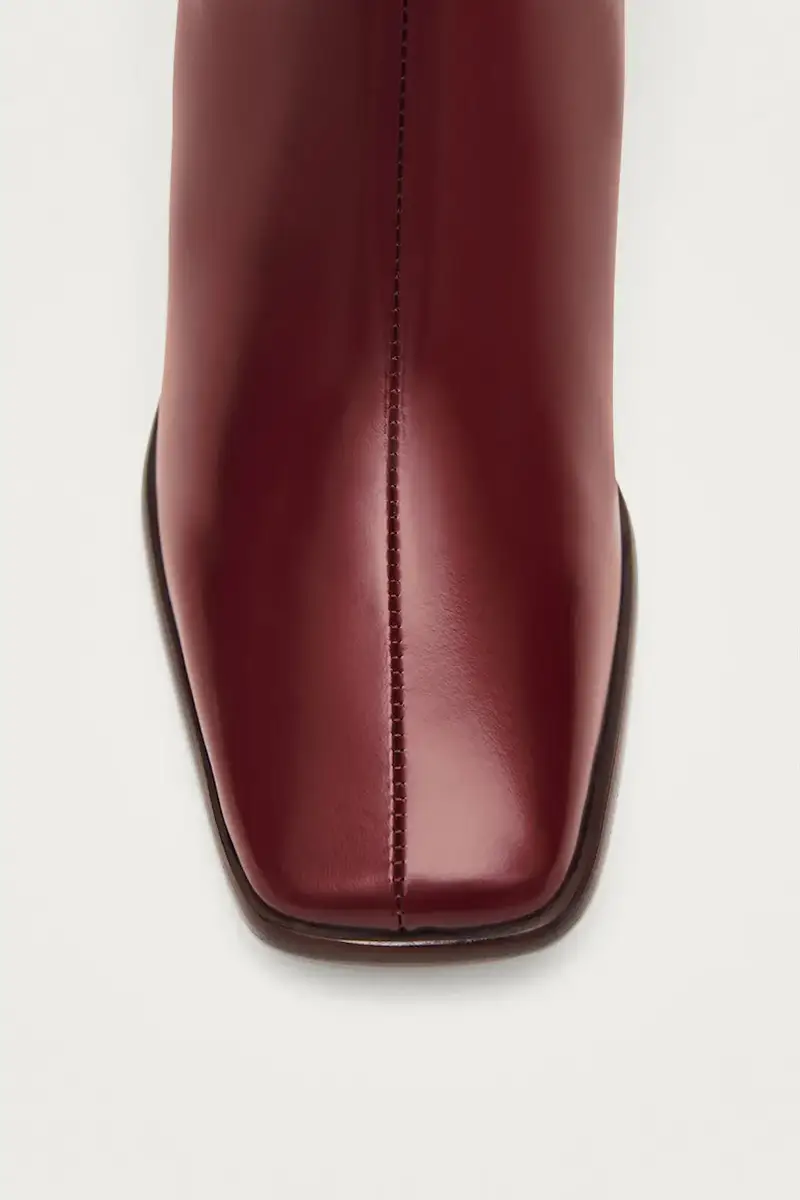 stivali in pelle East Sleek donna colore granata S100826-01 miniatura 5