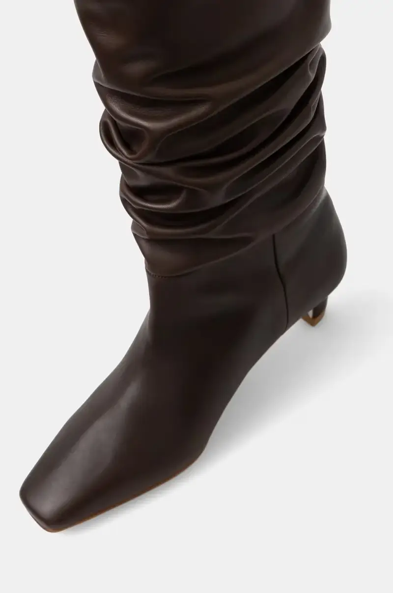 stivali in pelle Kalila Marrone miniatura 4