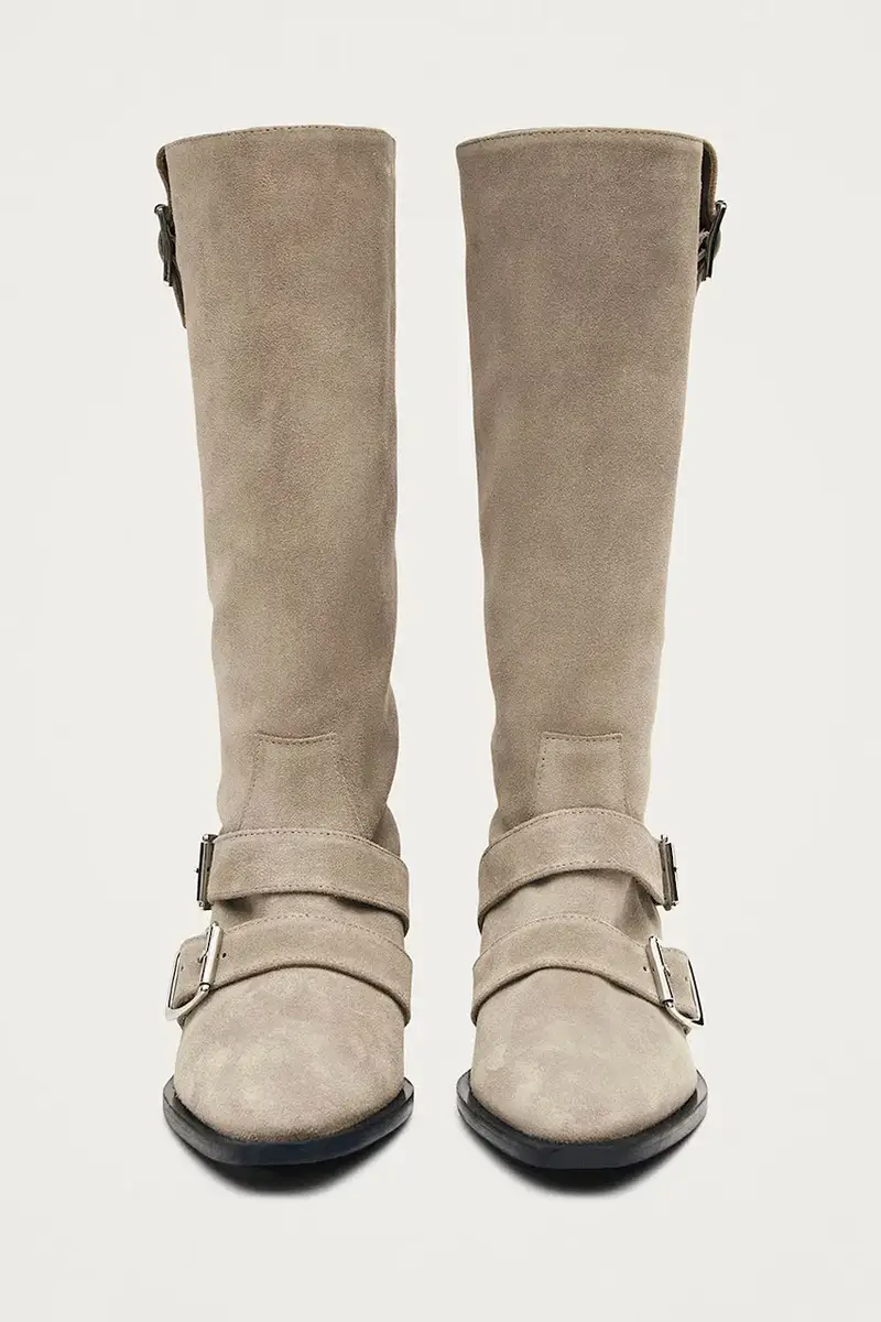 stivali in pelle scamosciata Ryder donna colore beige S100851.01 miniatura 3