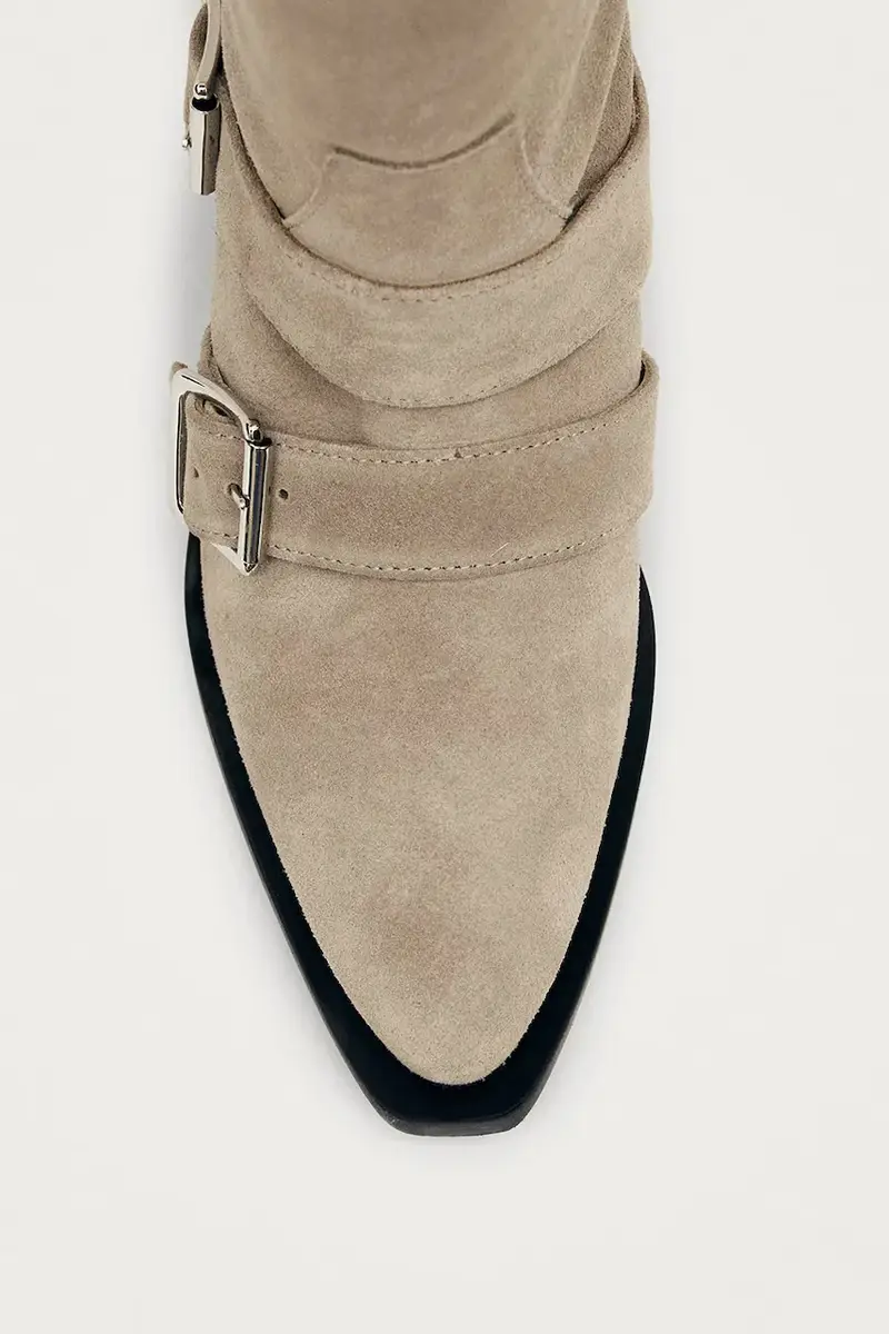 stivali in pelle scamosciata Ryder donna colore beige S100851.01 miniatura 4