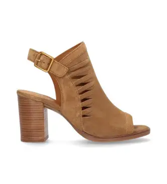 per donna 509811 Stivaletti in pelle Liset marrone (37), 3 a 5cm, Fibbia, Casual