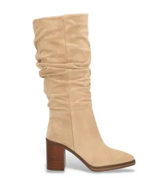 per donna 521911 Stivali in pelle beige Camden (37), 3 a 5cm, Nessuno, Casual