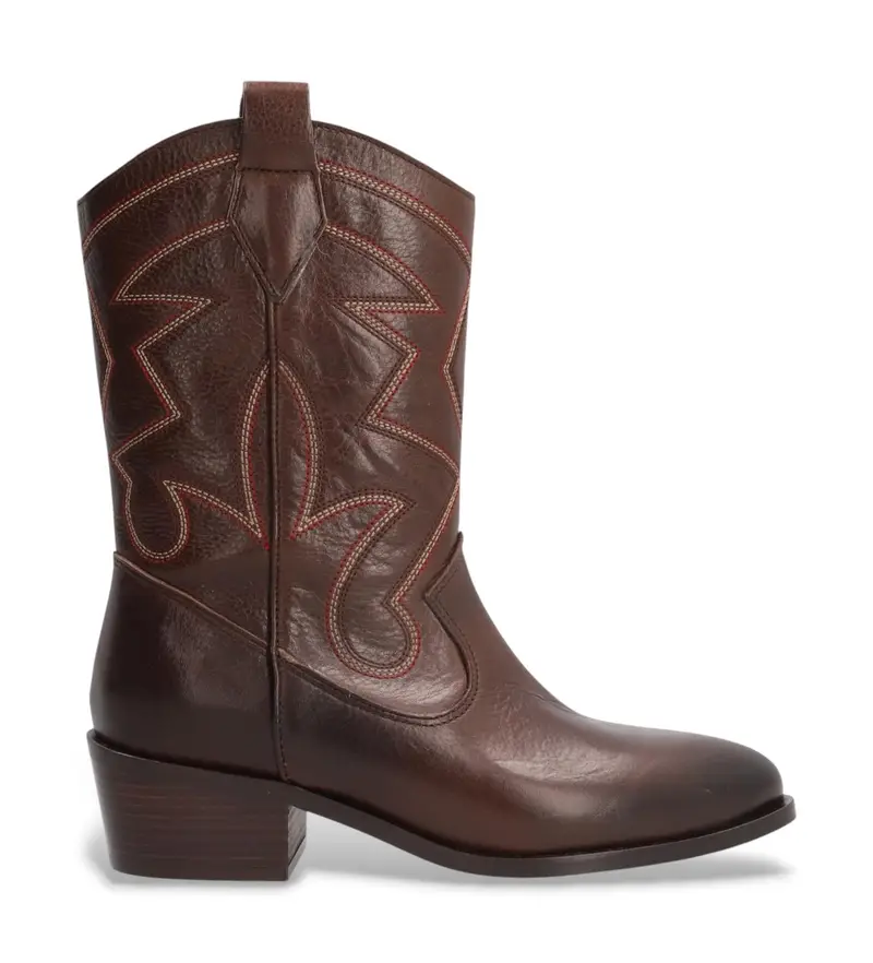 per donna 538635 Stivali in pelle marrone Queens (36), 3 a 5cm, Nessuno, Casual