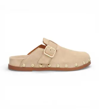 per donna 539511 Zoccoli in pelle beige Alive (36), Basso, Nessuno, Casual