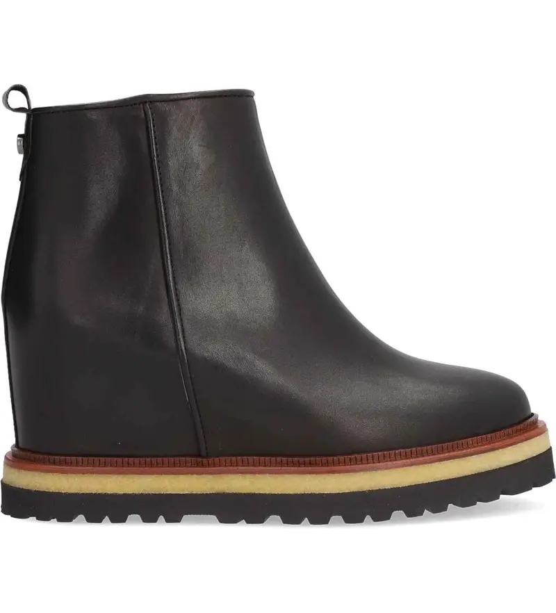 per donna 550636 Stivaletti Vanity 2 in pelle nera (39), Nero, 8 a 10cm, Cerniera, Casual