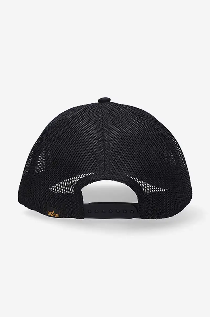 berretto da baseball Trucker Cap Nero miniatura 2