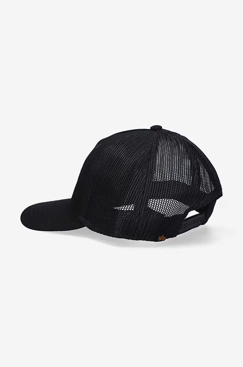 berretto da baseball Trucker Cap Nero miniatura 4